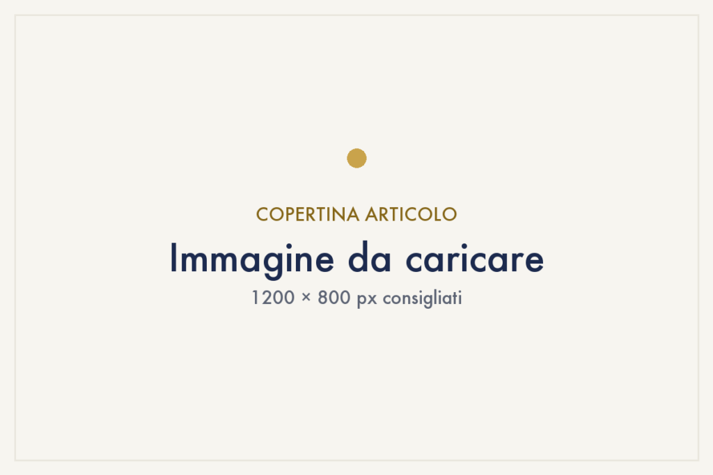 Copertina segnaposto — immagine da caricare